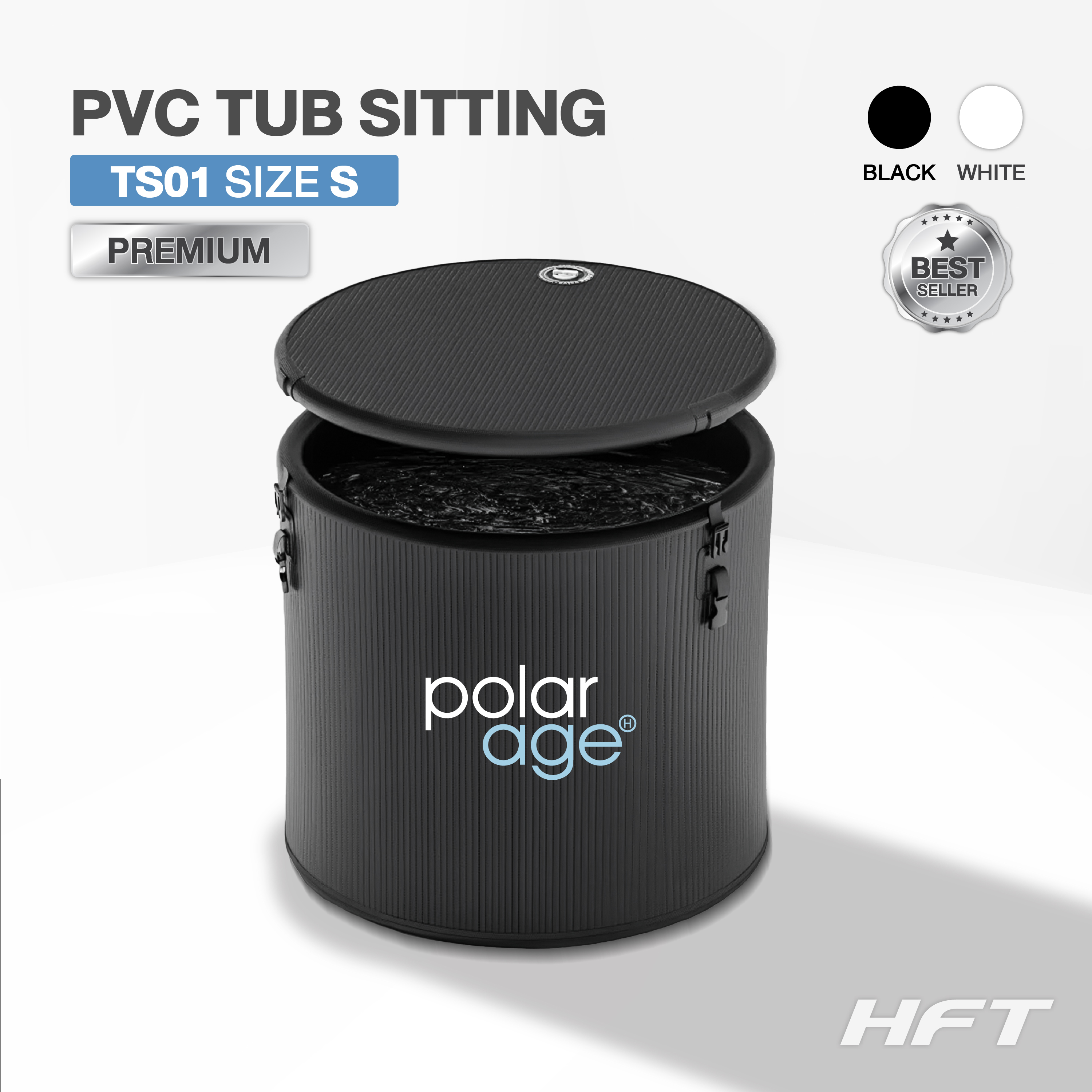 อ่างแช่น้ำเย็น HOMEFITTOOLS รุ่น PVC TUB SITTING แบบนั่ง ทรงกลม แบบเป่าลม ICE BATH COLD PLUNGE_1